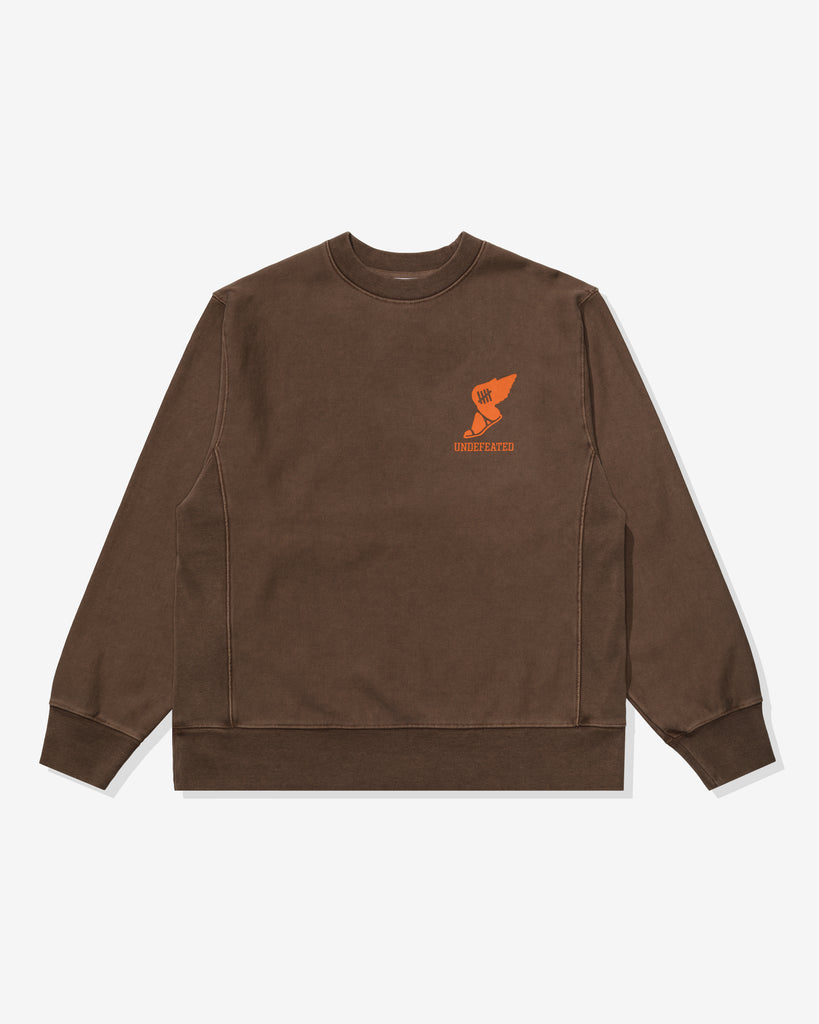 UNDEFEATED TRACK CREWNECK - CHOCOLATE