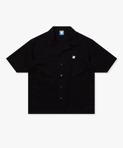 UNDEFEATED TWILL S/S BUTTON DOWN - BLACK