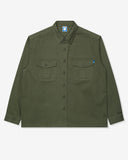 FA26 UNDEFEATED WASHED L/S WORKSHIRT - OLIVE