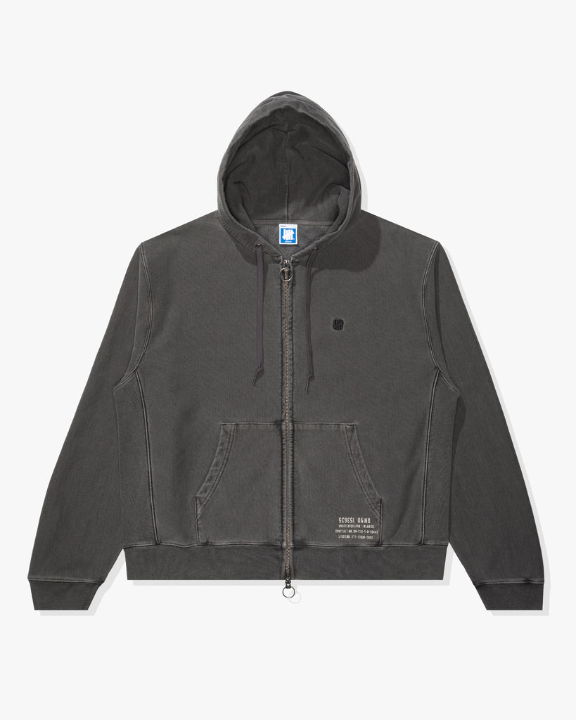 FA26 UNDEFEATED WASHED ZIP HOOD - BLACK