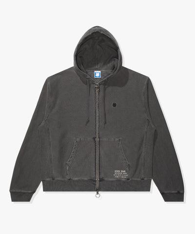 FA26 UNDEFEATED WASHED ZIP HOOD - BLACK