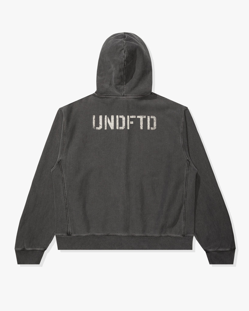 FA26 UNDEFEATED WASHED ZIP HOOD - BLACK