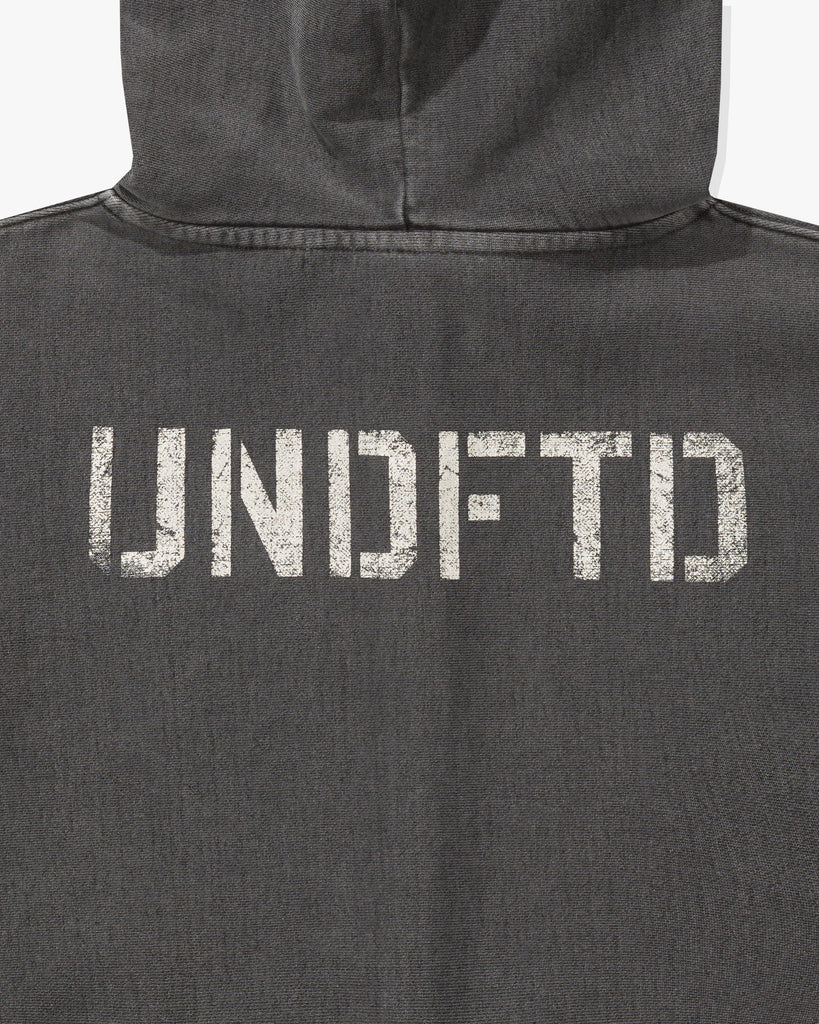 FA26 UNDEFEATED WASHED ZIP HOOD - BLACK