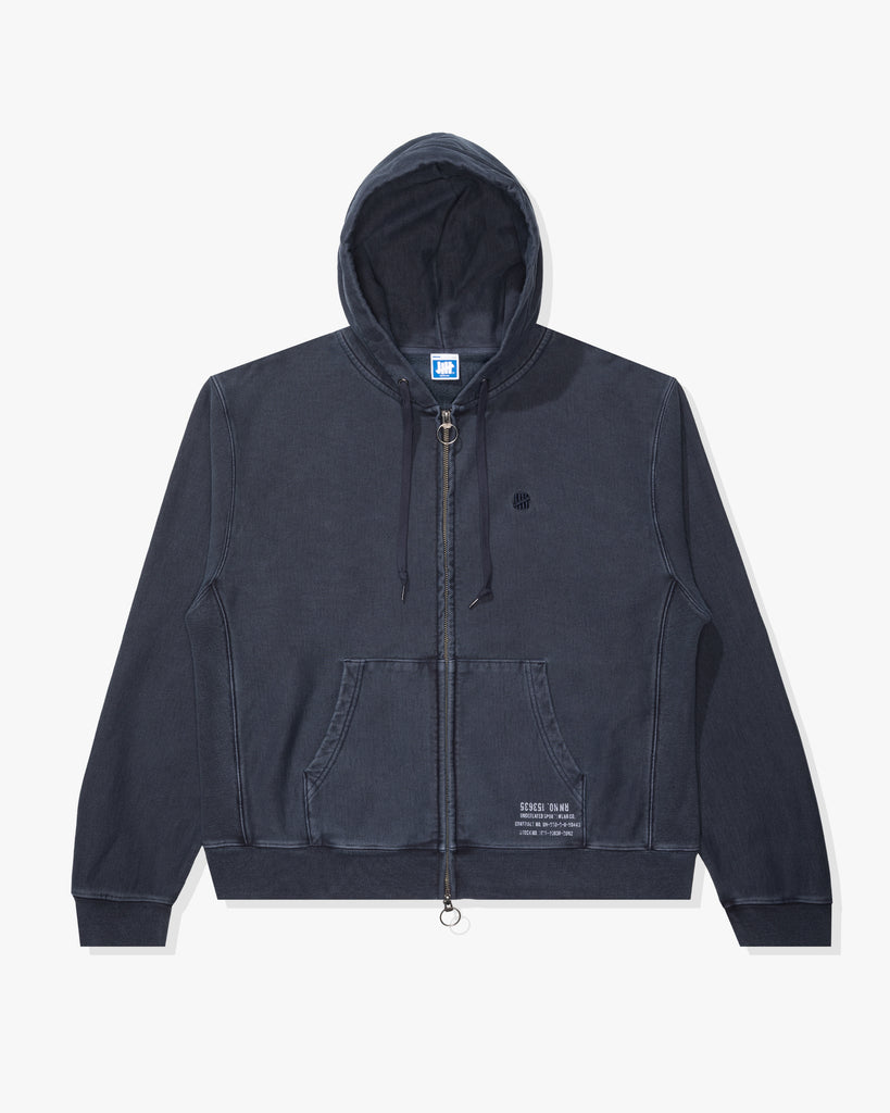 FA26 UNDEFEATED WASHED ZIP HOOD - NAVY