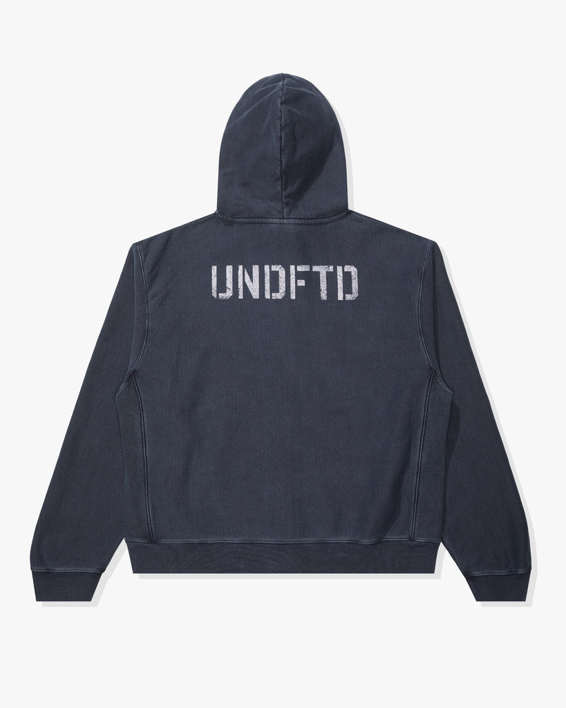 FA26 UNDEFEATED WASHED ZIP HOOD - NAVY