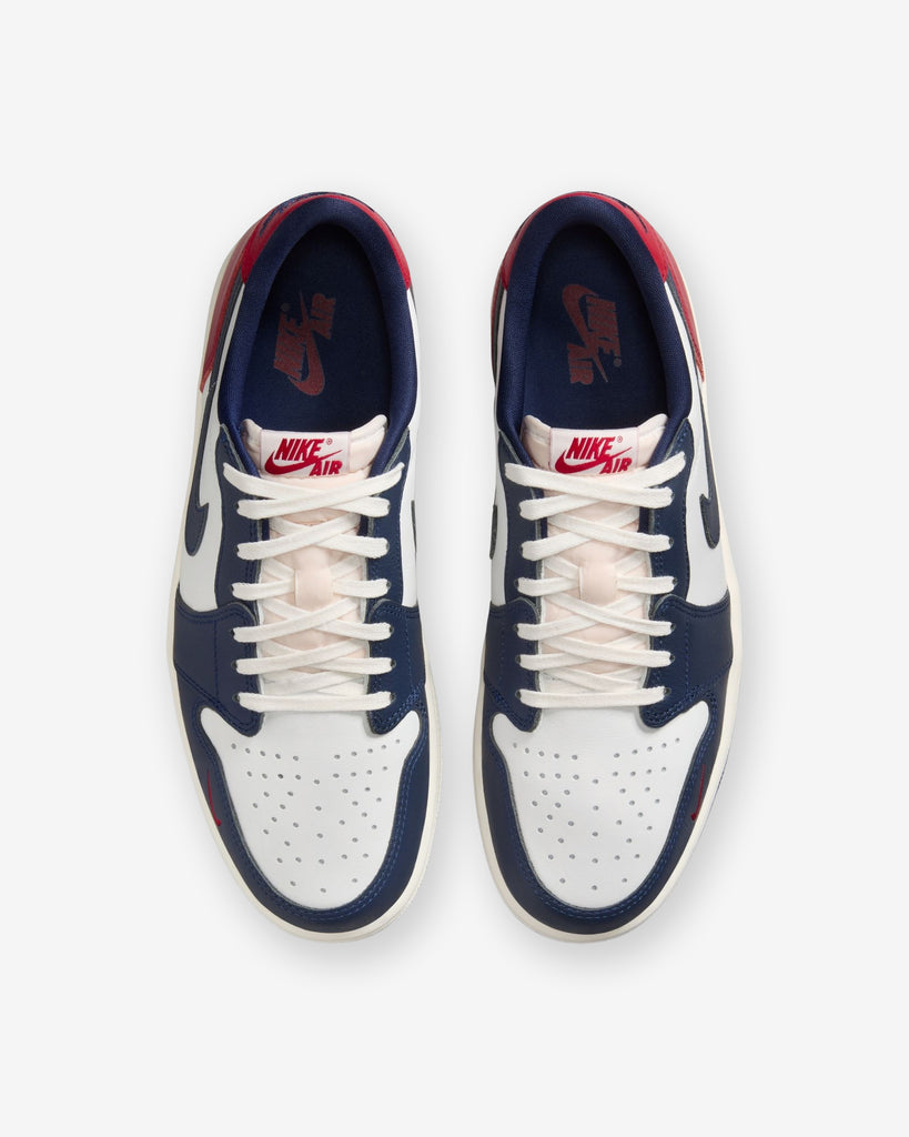 JORDAN AJ 1 RETRO LOW OG - GYM RED & MIDNIGHT NAVY