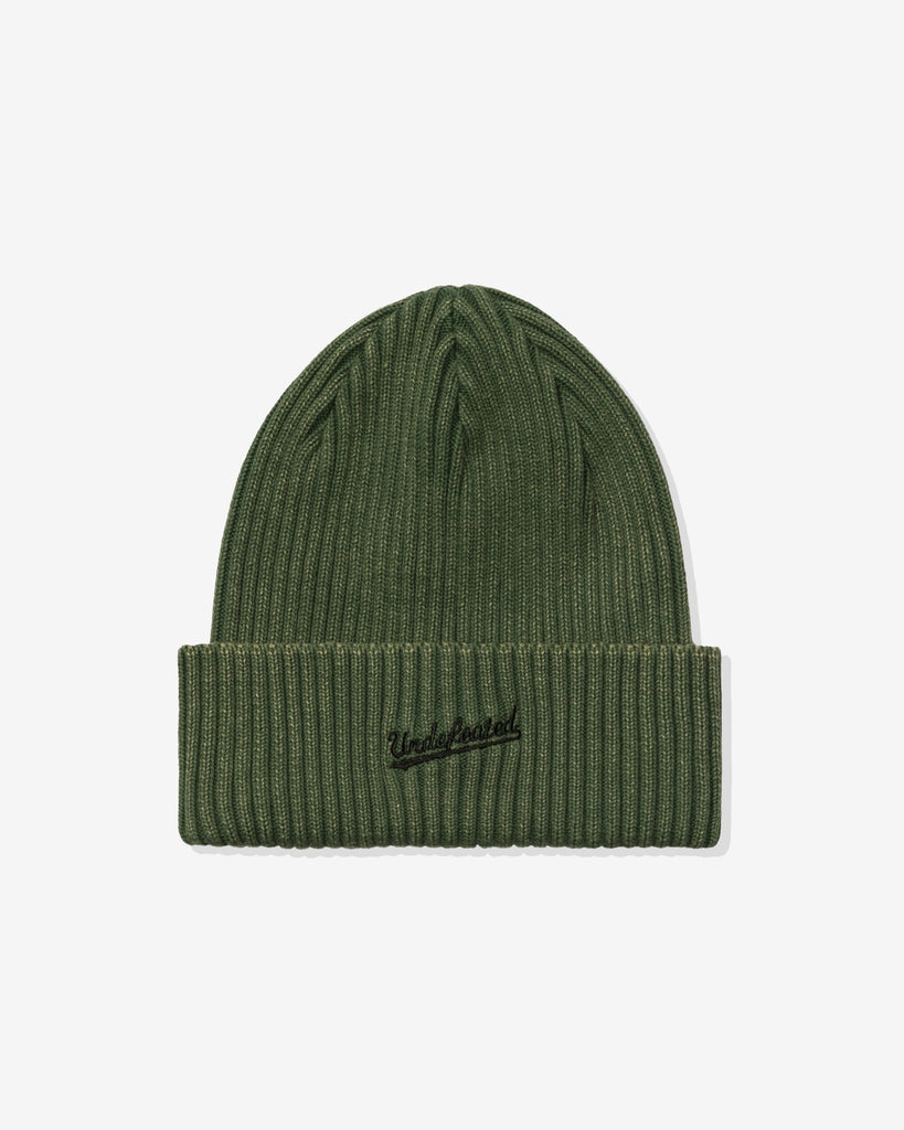 UNDEFEATED CUFFED RIB BEANIE - MOSS