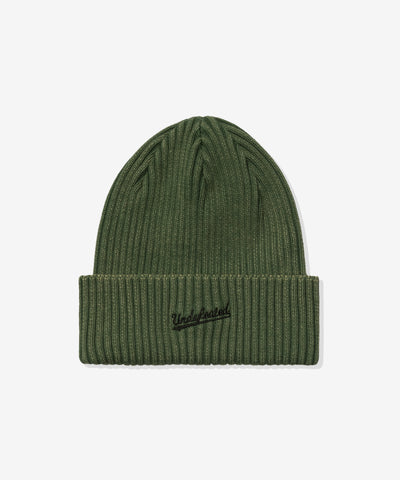 UNDEFEATED CUFFED RIB BEANIE - MOSS