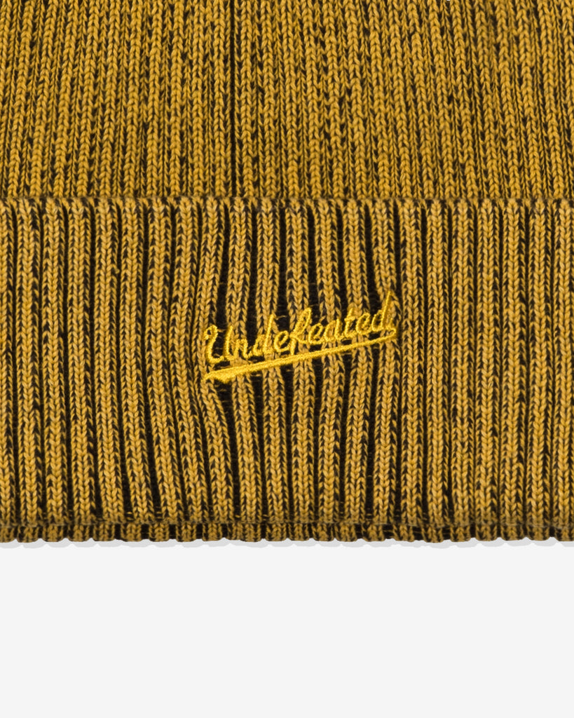 UNDEFEATED CUFFED RIB BEANIE - YELLOW