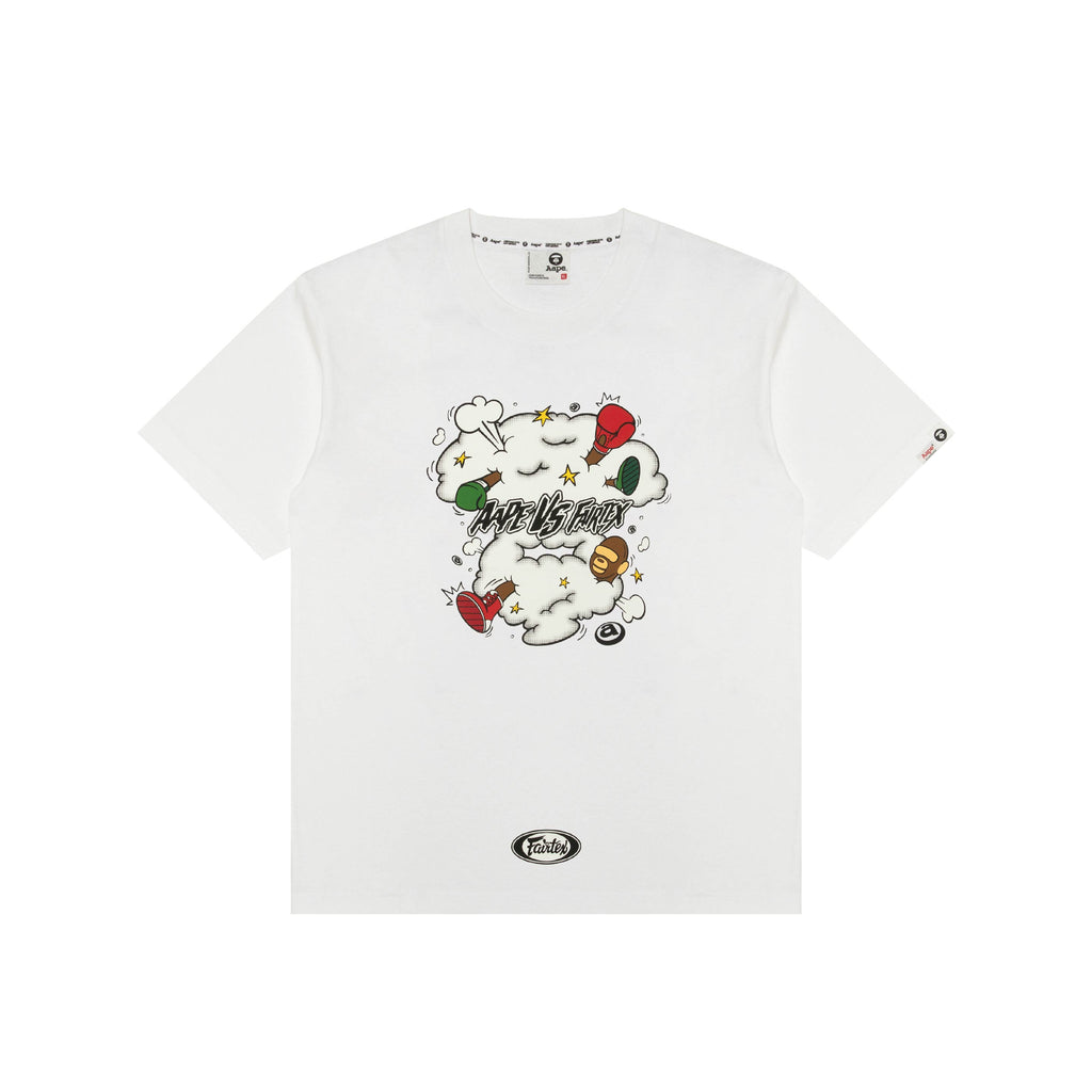 AAPE X FAIRTEX GRAPHIC PRINTED TEE WHITE