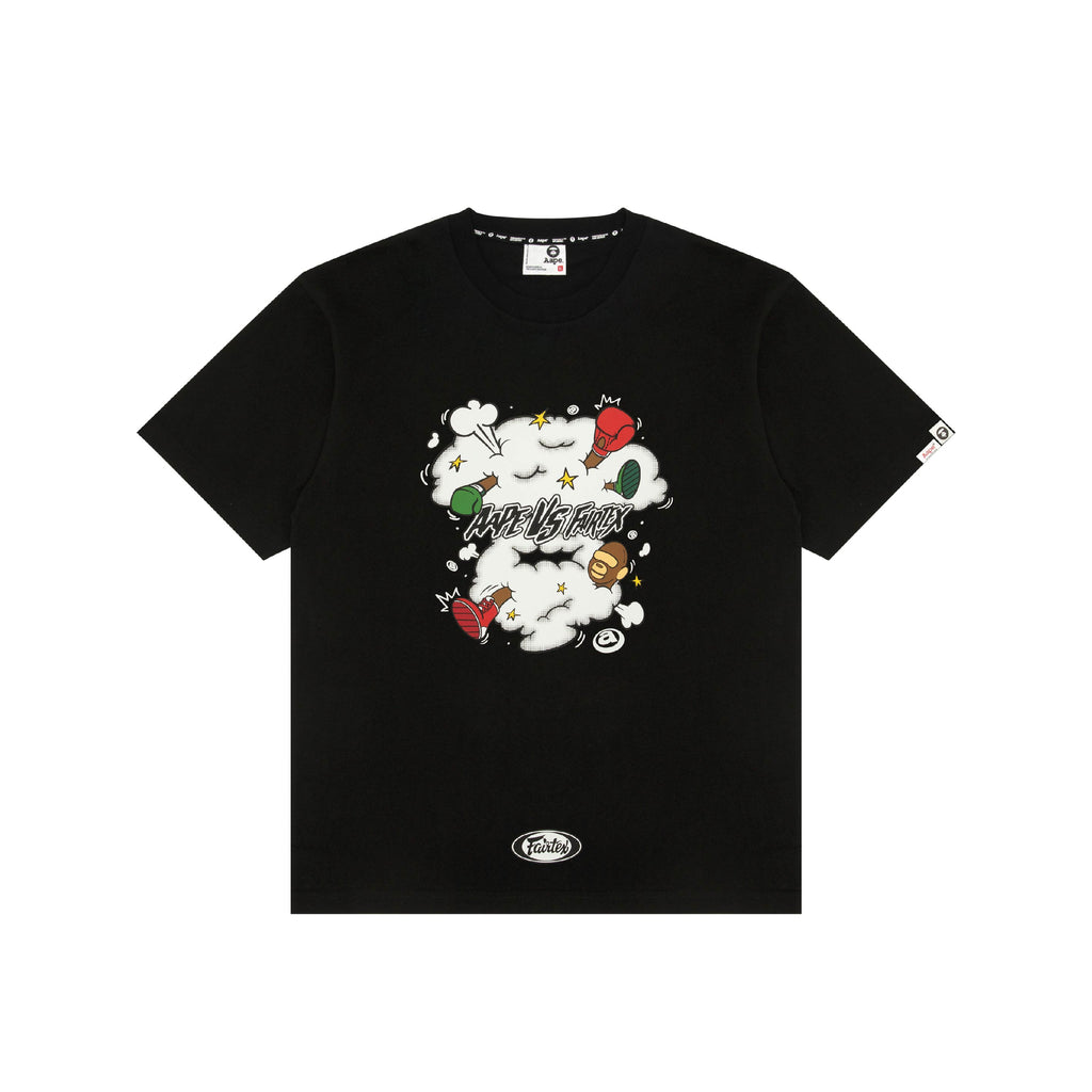 AAPE X FAIRTEX GRAPHIC PRINTED TEE BLACK