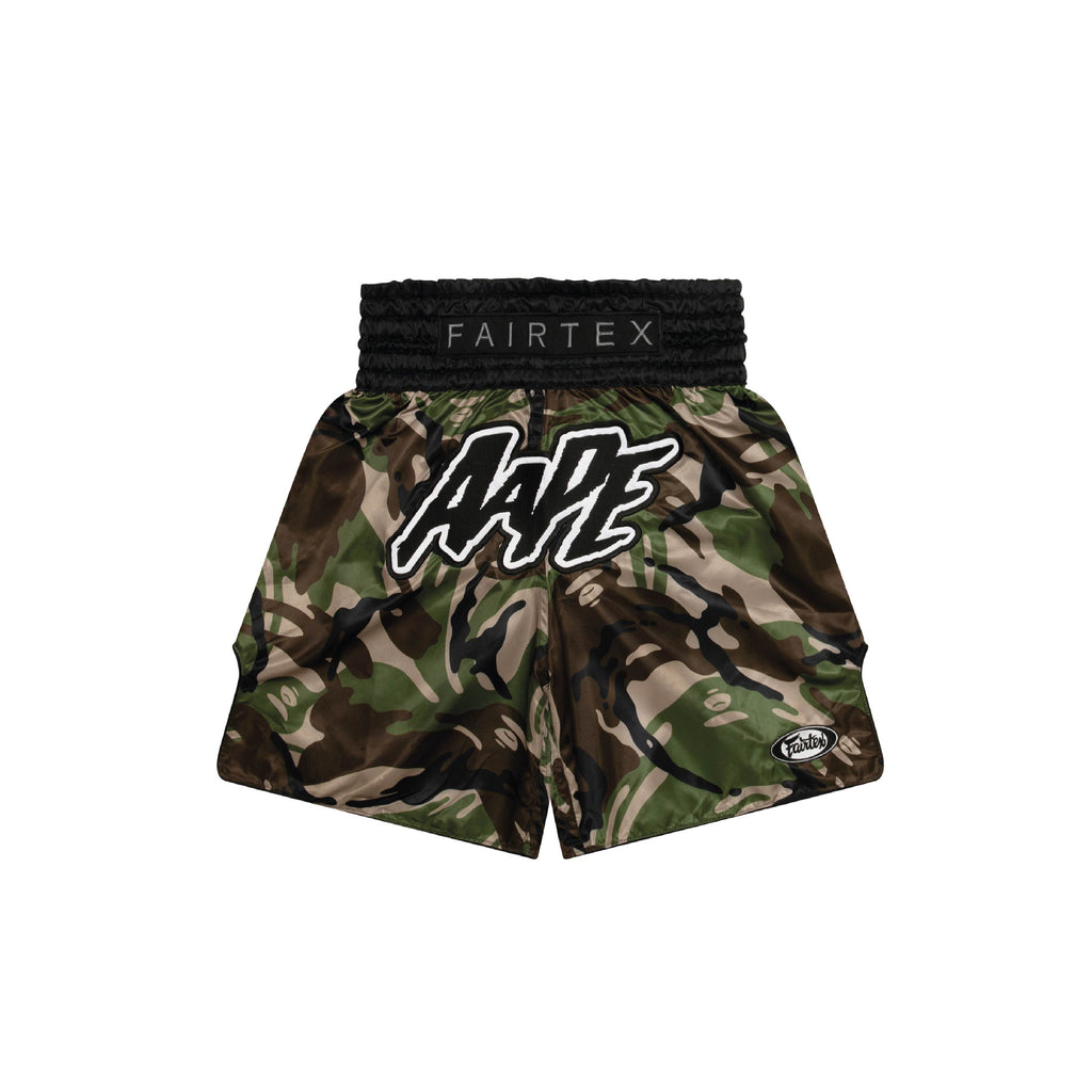 AAPE X FAIRTEX CAMO BOXING SHORTS