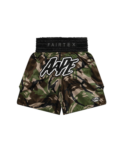 AAPE X FAIRTEX CAMO BOXING SHORTS